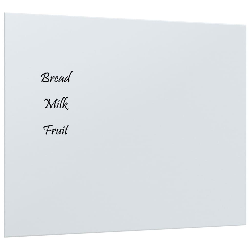 Tablă magnetică de perete, alb, 50×40 cm, sticlă securizată