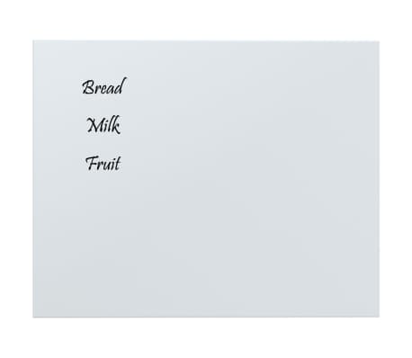 vidaXL Wall-mounted Magnetic Board White 50x40 cm Tempered Glass