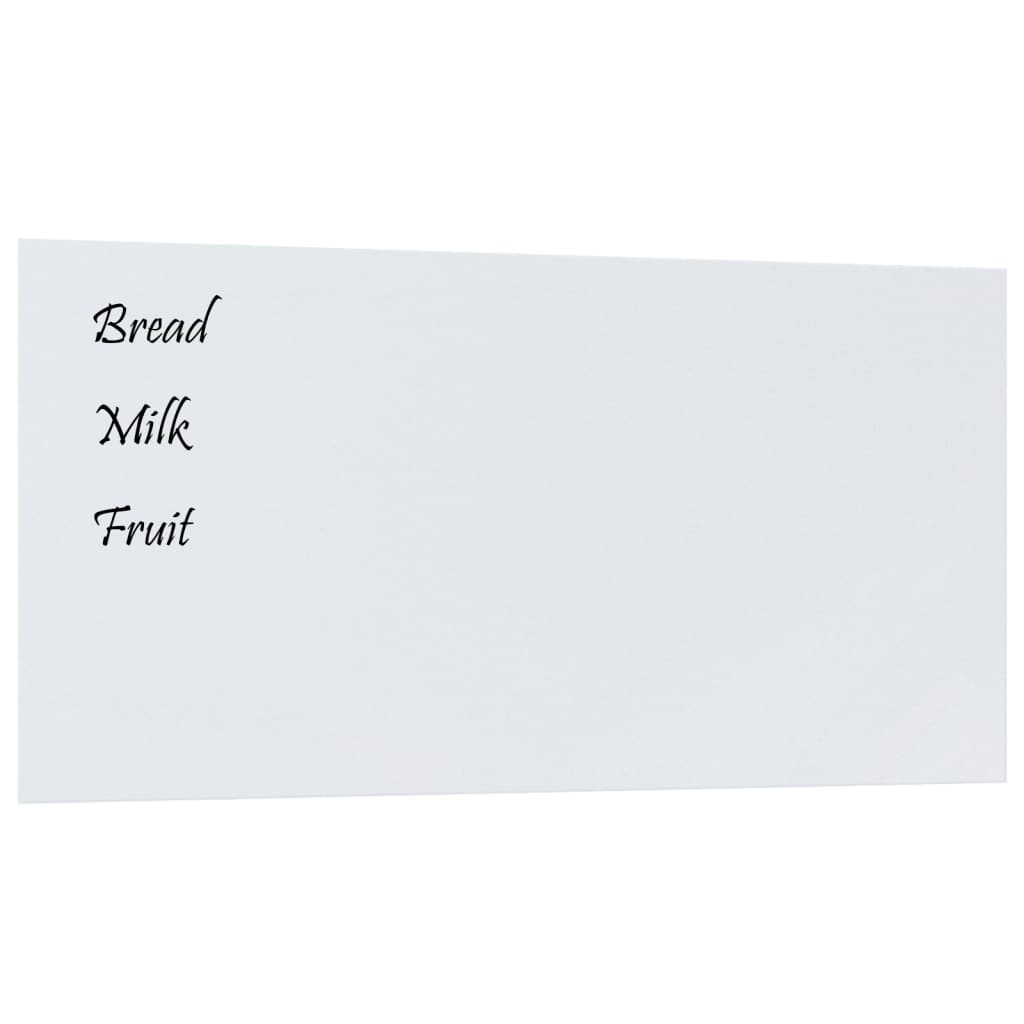 Image of vidaXL Wall-mounted Magnetic Board White 100x50 cm Tempered Glass