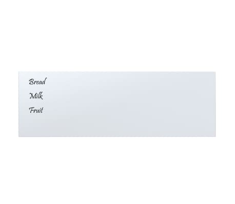 vidaXL Sein&auml;kiinnitteinen magneettitaulu valkoinen 60x20 cm lasi