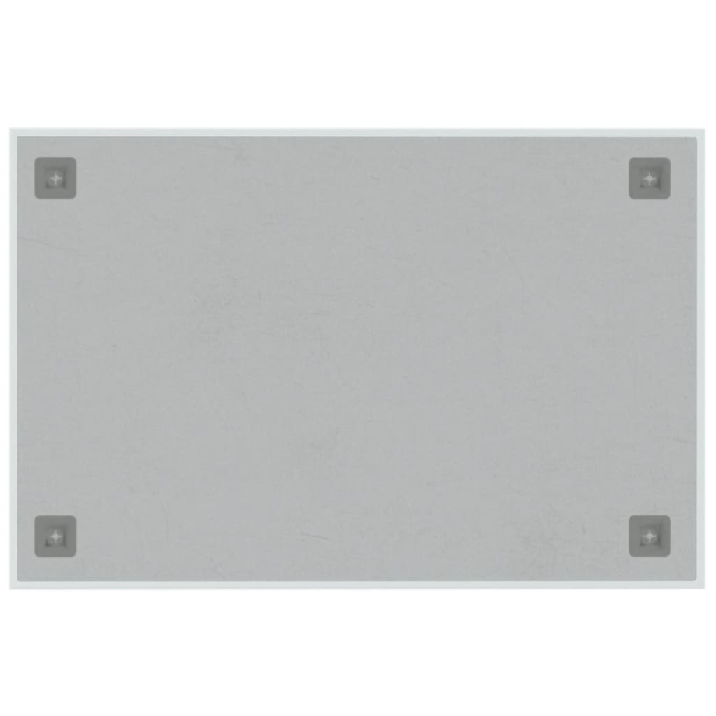 Magneetbord wandgemonteerd 60x40 cm gehard glas wit
