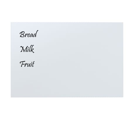 vidaXL Magneetbord wandgemonteerd 60x40 cm&nbsp;gehard glas wit