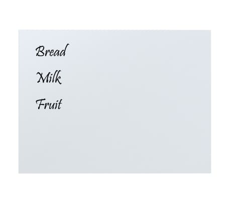 vidaXL Tableau noir magn&eacute;tique mural Blanc 80x60 cm Verre tremp&eacute;