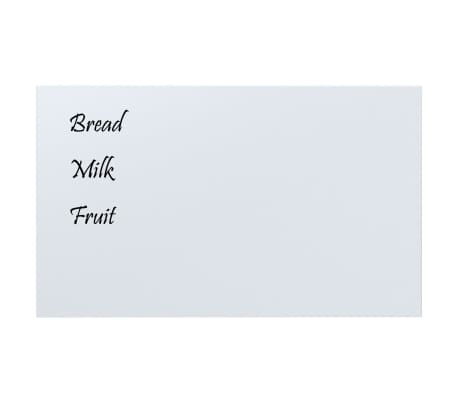 vidaXL Wall-mounted Magnetic Board White 100x60 cm&nbsp;Tempered Glass