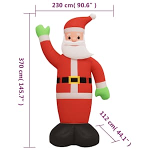 Nafukovací Santa Claus s LED diodami 370 cm - obrázek 12