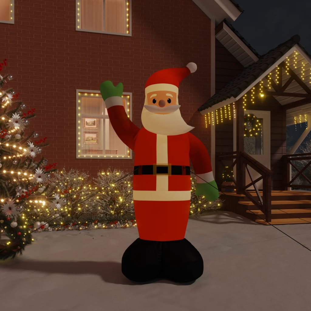 vida XL Weihnachtsmann Aufblasbar mit LEDs 370 cm