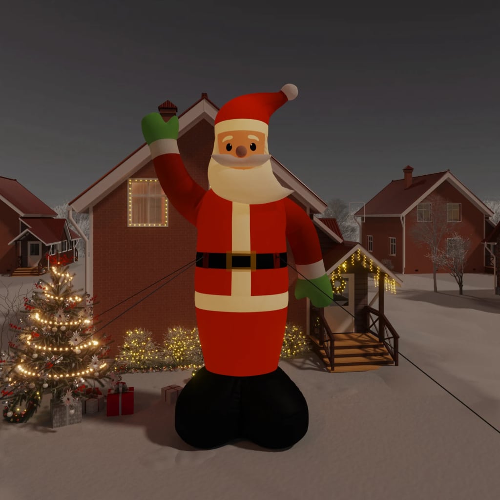 vida XL Aufblasbarer Weihnachtsmann mit LEDs 820 cm