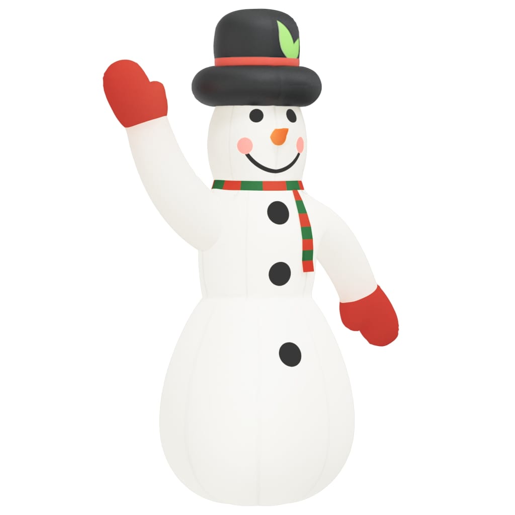 vidaXL Christmas Inflatable Snowman with LEDs 145.7"