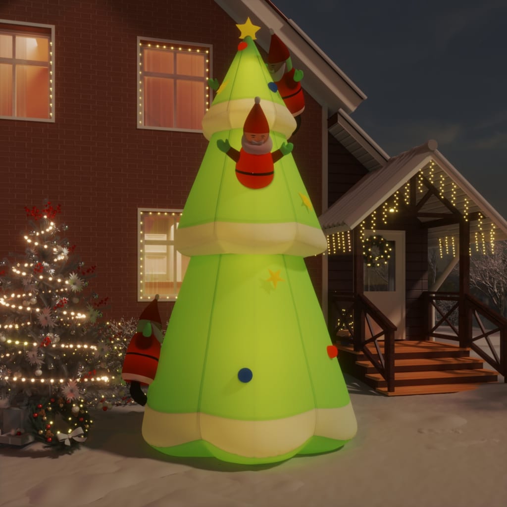 vidaXL oppusteligt juletræ med LED-lys 500 cm