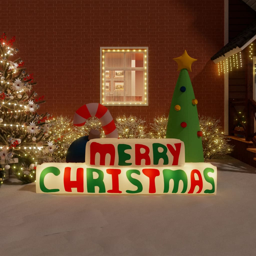 Unico Design Decorazione Gonfiabile Merry Christmas con LED 197 cm  230x105x197 cm Magnifico it - 19390