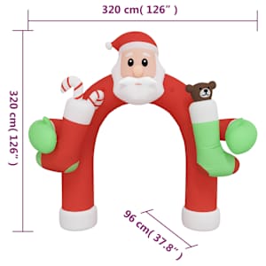 Vánoční nafukovací brána s LED diodami 320 cm - obrázek 11