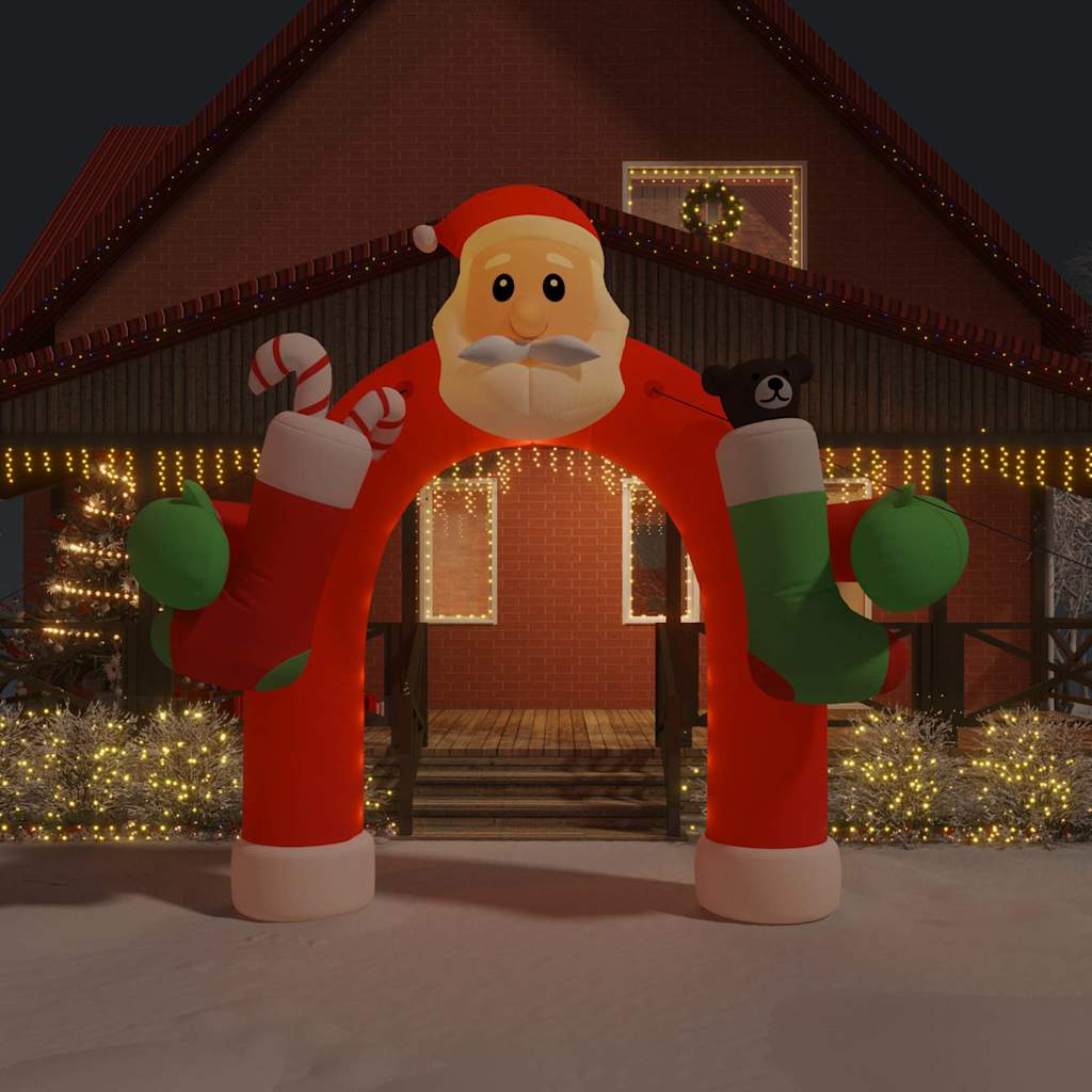 vidaXL Kerstboog opblaasbaar met LED's 320 cm Rood