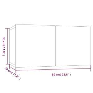 Nástěnné TV skříňky 4 ks kouřový dub 60 x 30 x 30 cm kompozit - obrázek 8