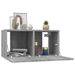 Nástěnné TV skříňky 4 ks šedé sonoma 60 x 30 x 30 cm kompozit - obrázek 4