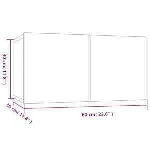 Nástěnné TV skříňky 4 ks šedé sonoma 60 x 30 x 30 cm kompozit - obrázek 8
