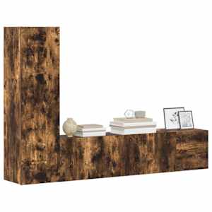 vidaXL 3-tlg. TV-Schrank-Set R&auml;uchereiche Holzwerkstoff