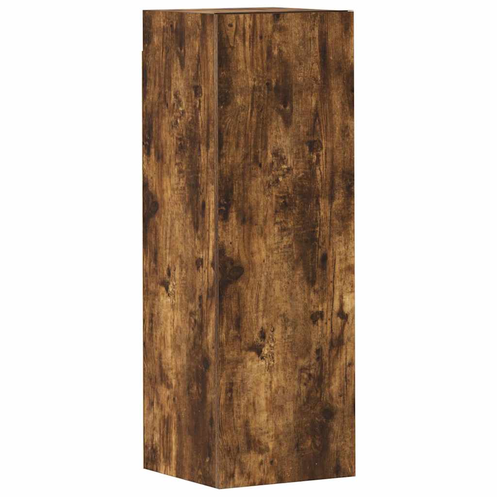 Set dulapuri TV, 10 piese, stejar fumuriu, lemn prelucrat