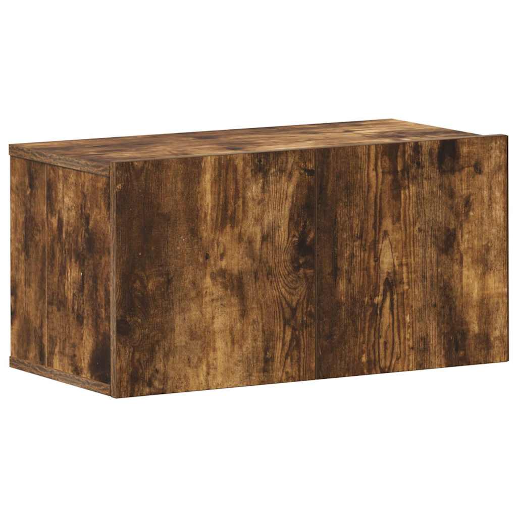 Set dulapuri TV, 10 piese, stejar fumuriu, lemn prelucrat