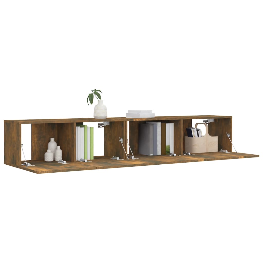 Thumbnail - vidaXL 2-tlg. TV-Schrank-Set Räuchereiche Holzwerkstoff