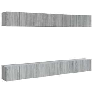 TV skříňky 8 ks šedé sonoma 60 x 30 x 30 cm kompozitní dřevo - obrázek 2