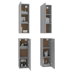 TV skříňky 4 ks šedé sonoma 30,5 x 30 x 90 cm kompozitní dřevo - obrázek 4
