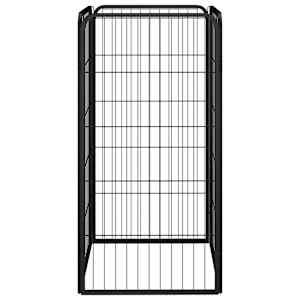 Ohrádka pro psy 4 panely černá 50 x 100 cm práškovaná ocel - obrázek 2