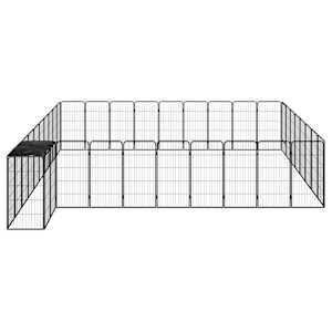 38panelová ohrádka pro psy černá 50 x 100 cm práškovaná ocel - obrázek 3
