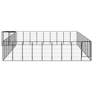 42panelová ohrádka pro psy černá 50 x 100 cm práškovaná ocel - obrázek 2