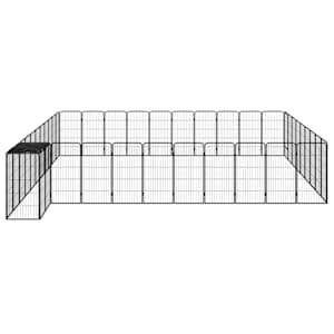 42panelová ohrádka pro psy černá 50 x 100 cm práškovaná ocel - obrázek 3