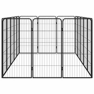 16panelová ohrádka pro psy černá 50 x 100 cm práškovaná ocel - obrázek 4