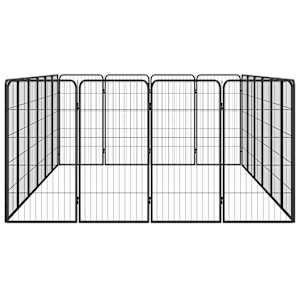 20panelová ohrádka pro psy černá 50 x 100 cm práškovaná ocel - obrázek 4