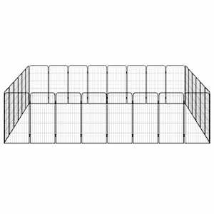28panelová ohrádka pro psy černá 50 x 100 cm práškovaná ocel - obrázek 2