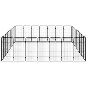 32panelová ohrádka pro psy černá 50 x 100 cm práškovaná ocel - obrázek 4