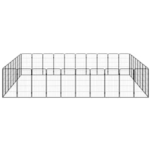 36panelová ohrádka pro psy černá 50 x 100 cm práškovaná ocel - obrázek 2