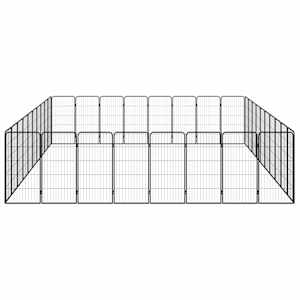 36panelová ohrádka pro psy černá 50 x 100 cm práškovaná ocel - obrázek 4