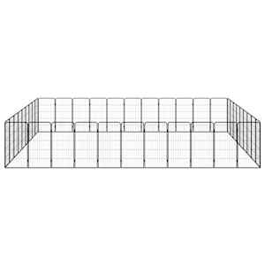 40panelová ohrádka pro psy černá 50 x 100 cm práškovaná ocel - obrázek 2