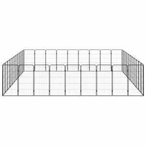 40panelová ohrádka pro psy černá 50 x 100 cm práškovaná ocel - obrázek 4
