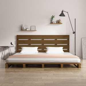 vidaXL Lovos rėmas, medaus rudas, 140x200cm, pu&scaron;ies medienos masyvas