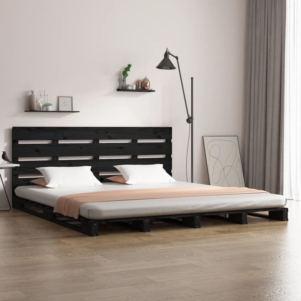 vidaXL Rám postele černý 140 x 200 cm masivní borovice