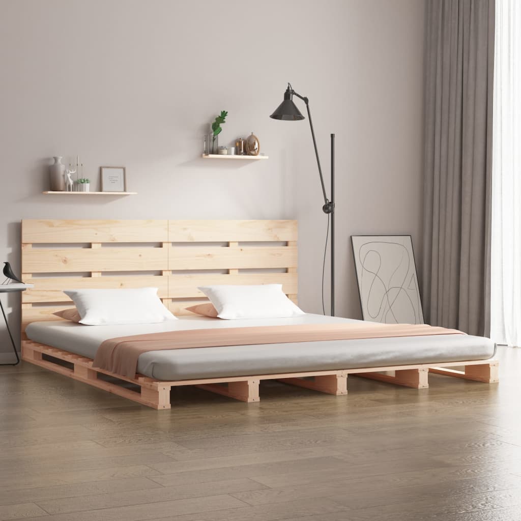 Cadru de pat dublu 4FT6, 135x190 cm, lemn masiv de pin