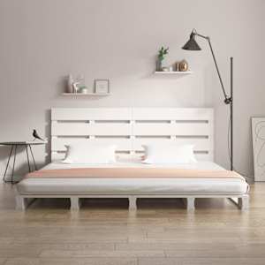 vidaXL Massivholzbett ohne Matratze Wei&szlig; 135x190 cm Kiefernholz