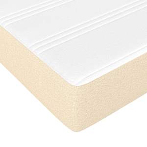Taštičková matrace střední tvrdost krémová 80 x 200 x 20 cm textil - obrázek 5