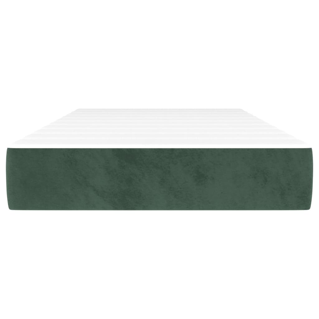 vidaXL Pocketveringmatras 80x200x20 cm fluweel donkergroen