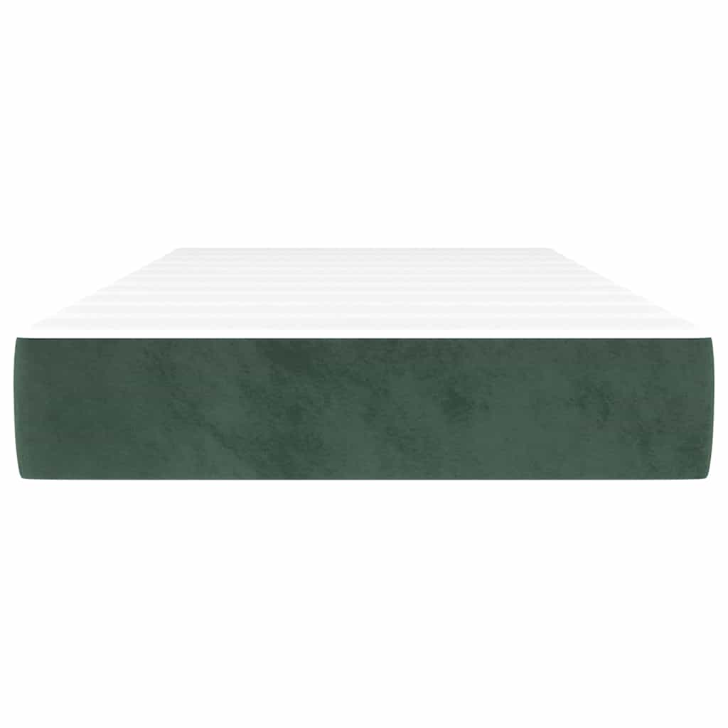 vidaXL Pocketveringmatras medium 80x200x20 cm fluweel donkergroen groen, foto 2
