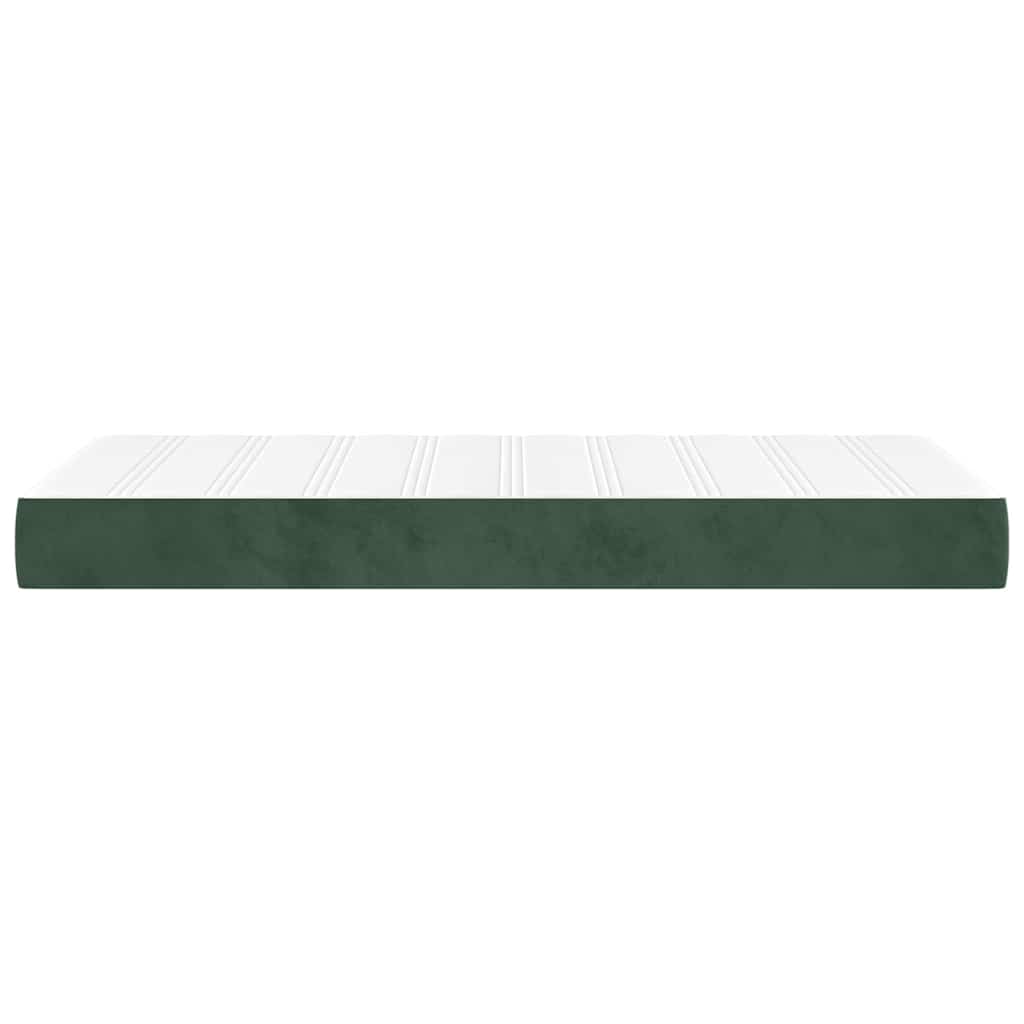 vidaXL Pocketveringmatras medium 80x200x20 cm fluweel donkergroen groen, foto 4