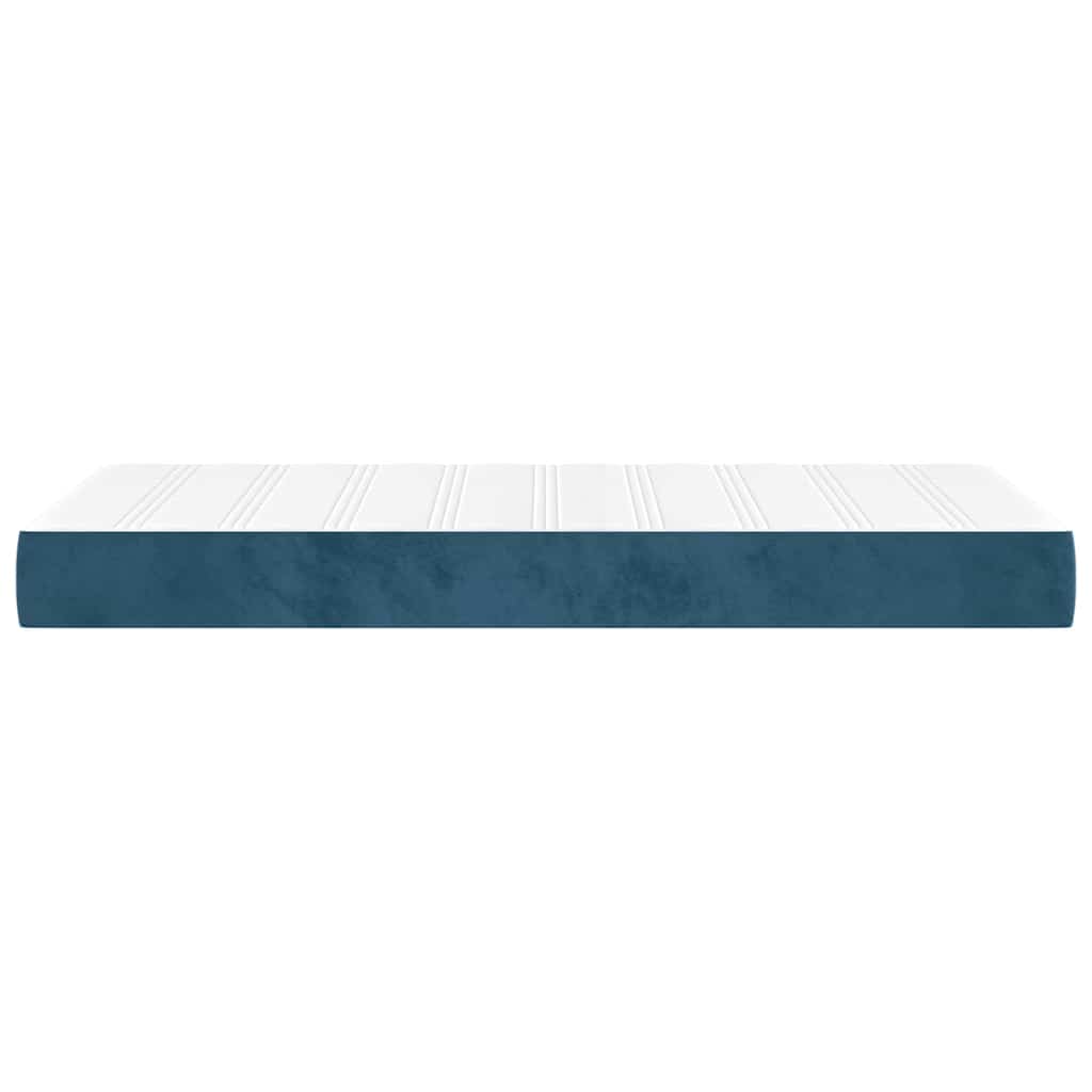 vidaXL Pocketveringmatras medium 80x200x20 cm fluweel donkerblauw blauw, foto 4