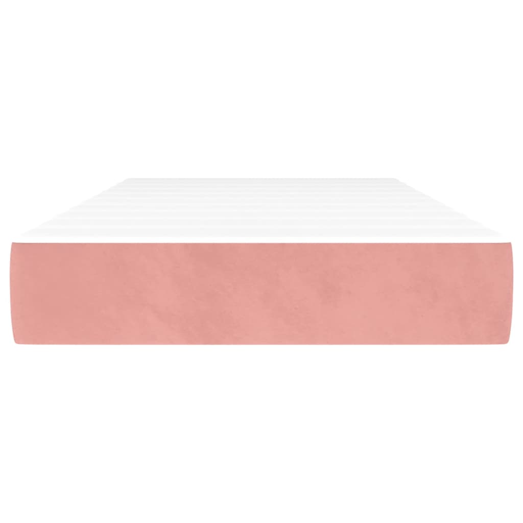 vidaXL Pocketveringmatras 80x200x20 cm fluweel roze
