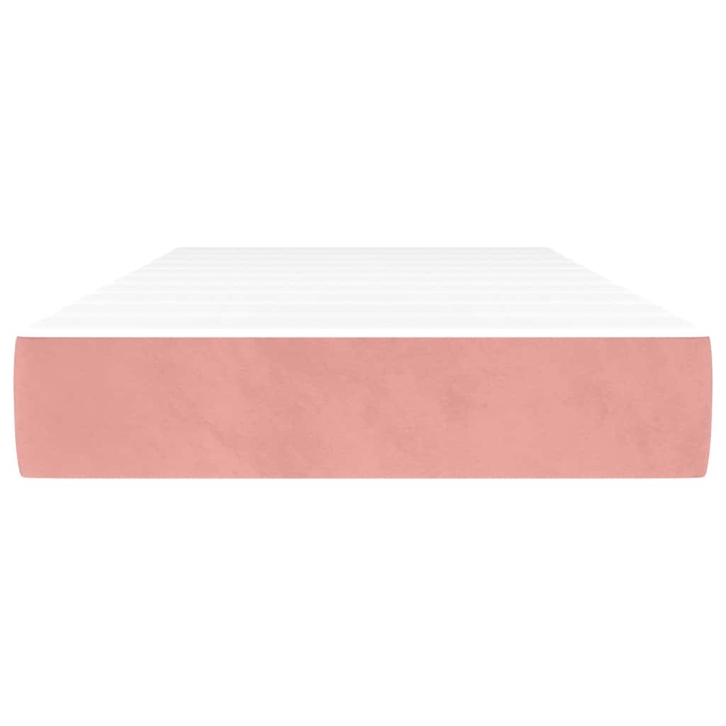 vidaXL Pocketveringmatras medium 80x200x20 cm fluweel roze, foto 2