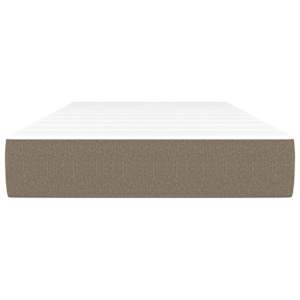 vidaXL Vzmetnica z žepkasto vzmetjo srednje trdote taupe 90x190x20 cm blago