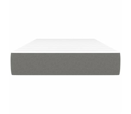 vidaXL Taschenfederkernmatratze Mittel Dunkelgrau 90x200x20 cm Stoff